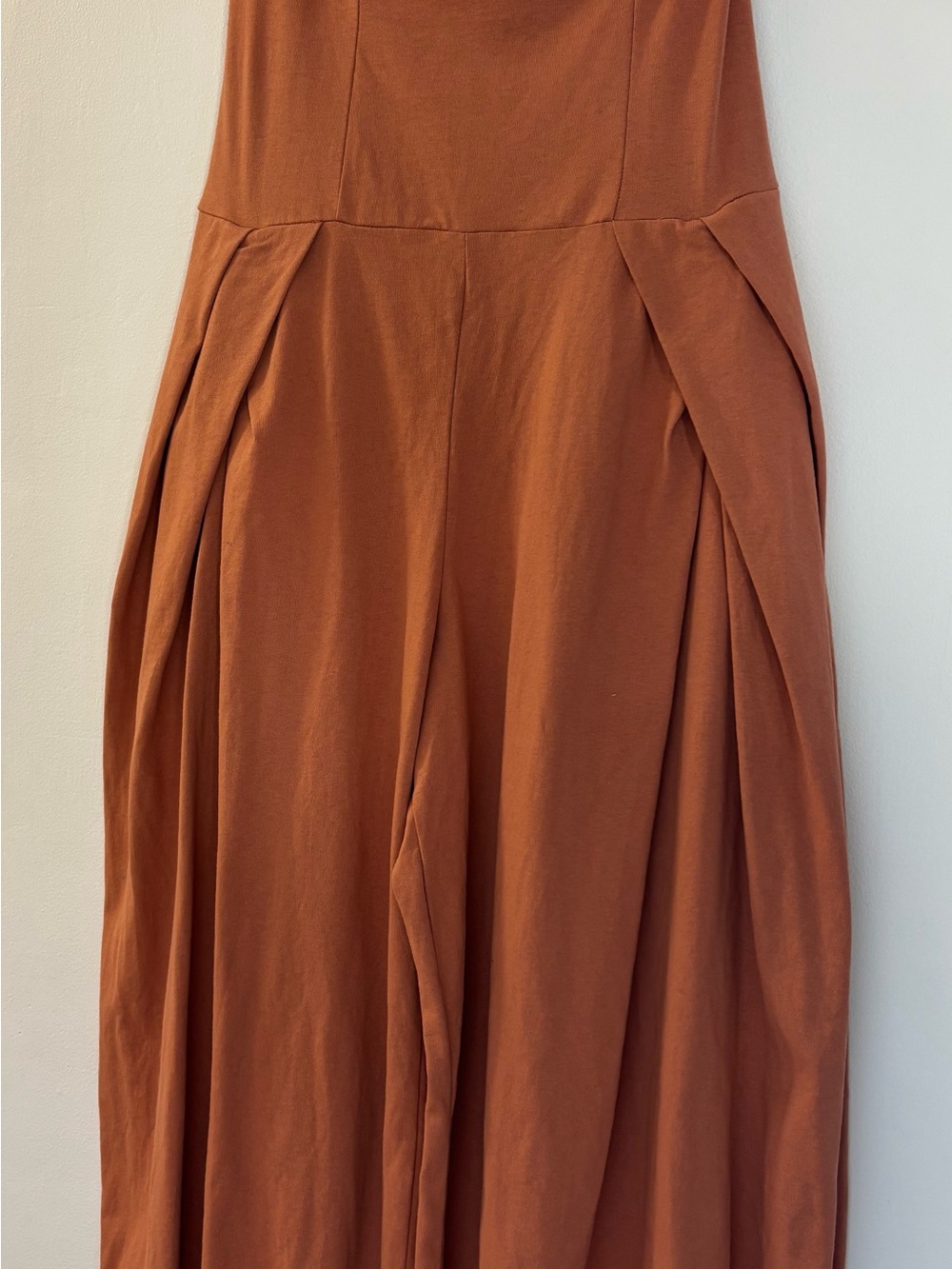 Free People Rust Orange Wide-Leg Jumpsuit
